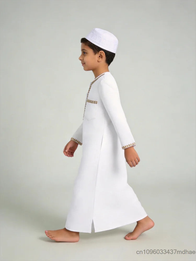 Boys' Embroidered Arabic Thobe