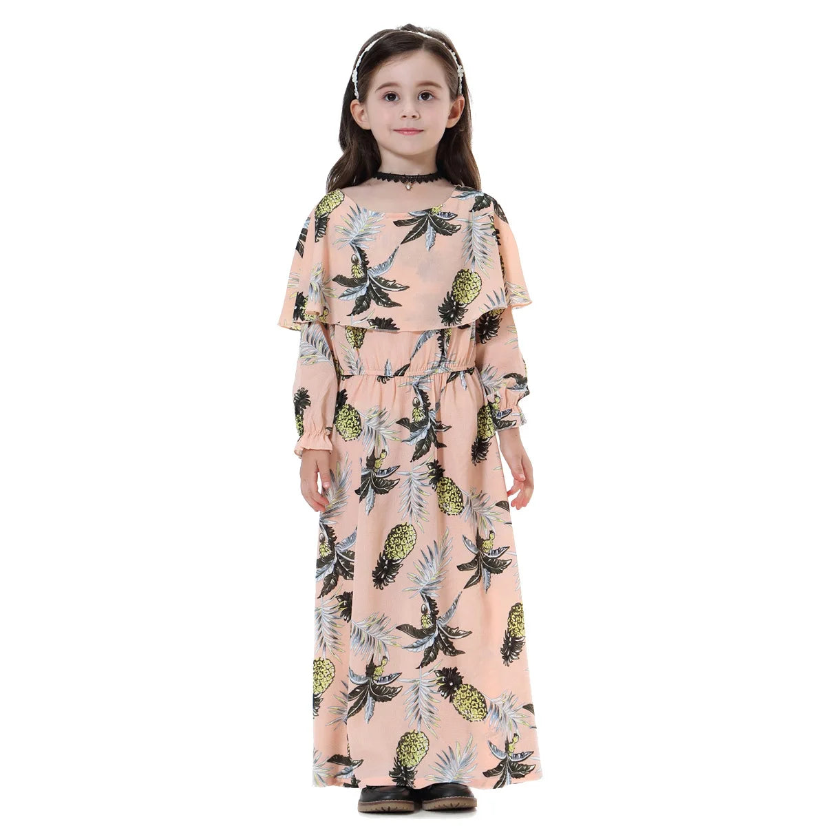 Girls' Full-Cover Abaya Dress